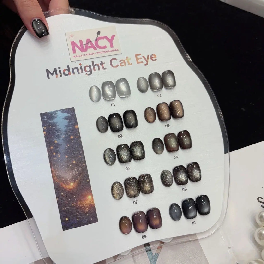Nacy Full Set Midnight Cat Eye Gel Colors 10 Colors 0.5oz
