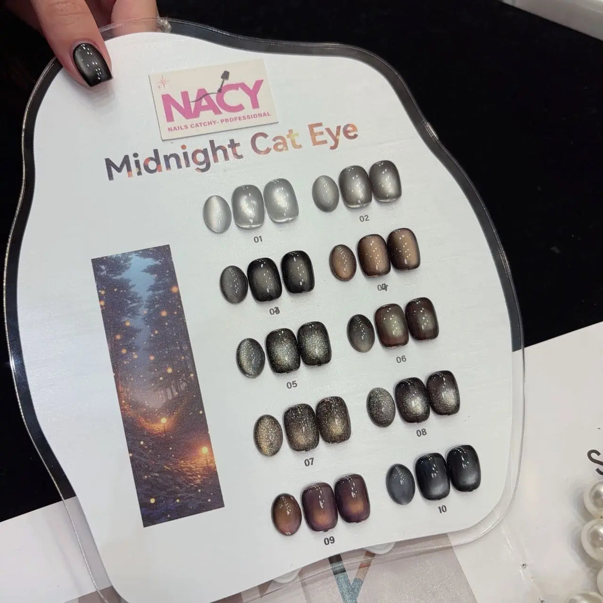 Nacy Full Set Midnight Cat Eye Gel Colors 10 Colors 0.5oz