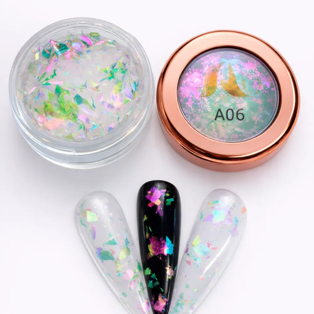 AU Nails Dreamy Glass Flakes Collection