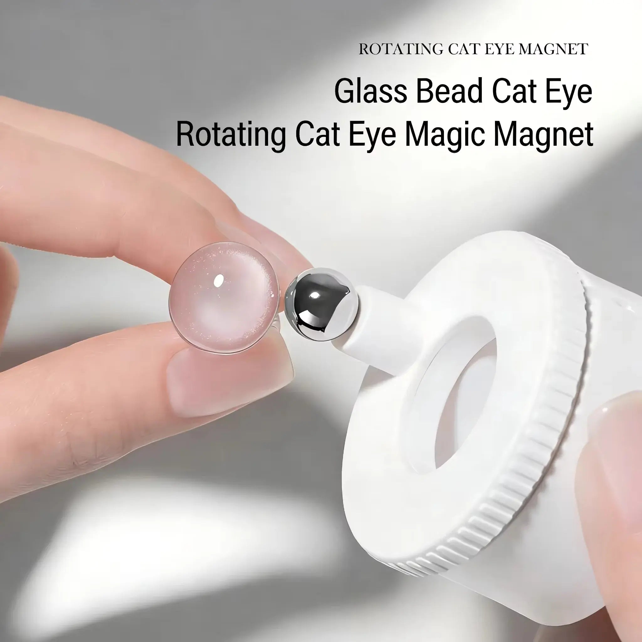 Rotating Magnet Moonlight Cat Eye- White