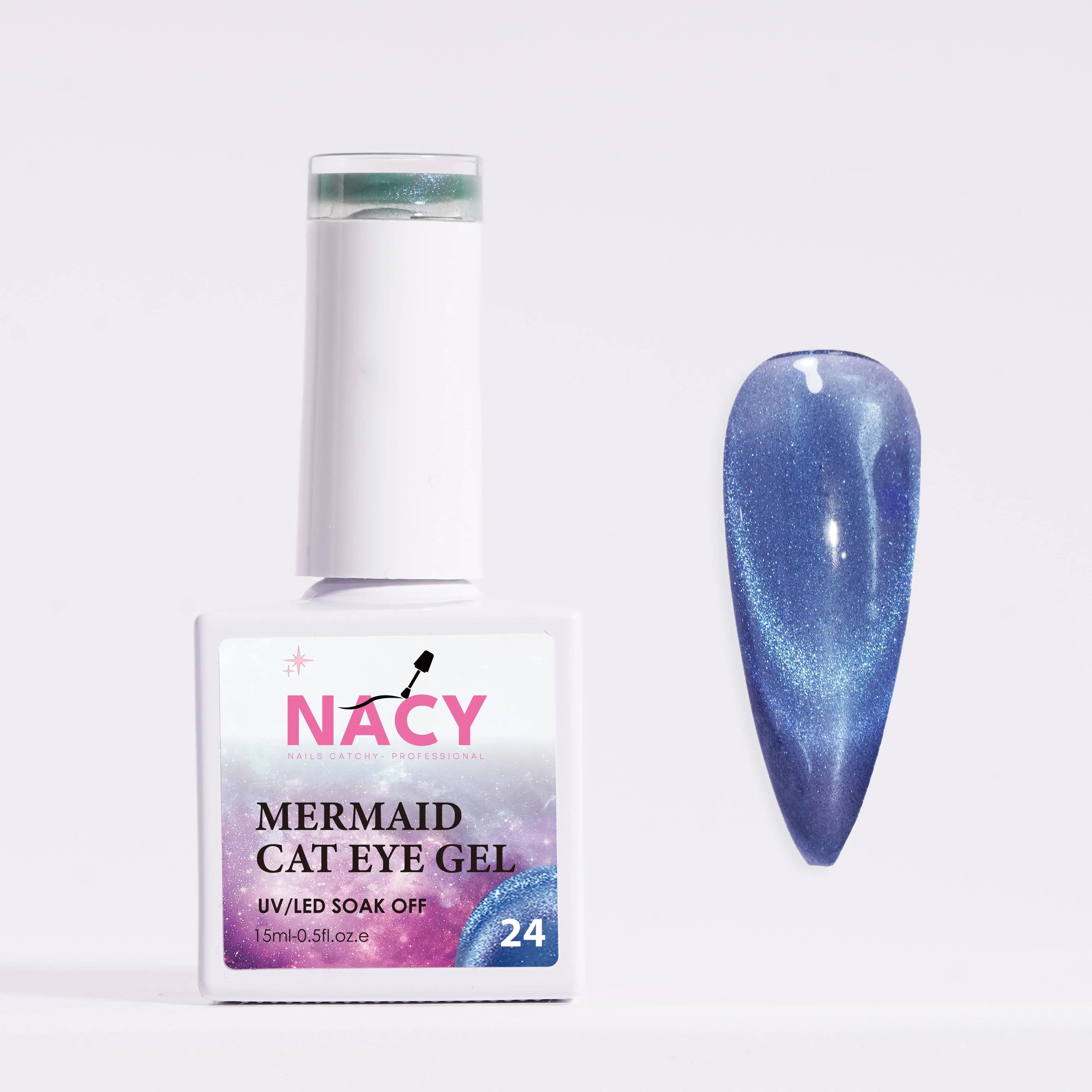 Nacy Mermaid Double Line Cat Eye Gel 0.5oz - 24 colors