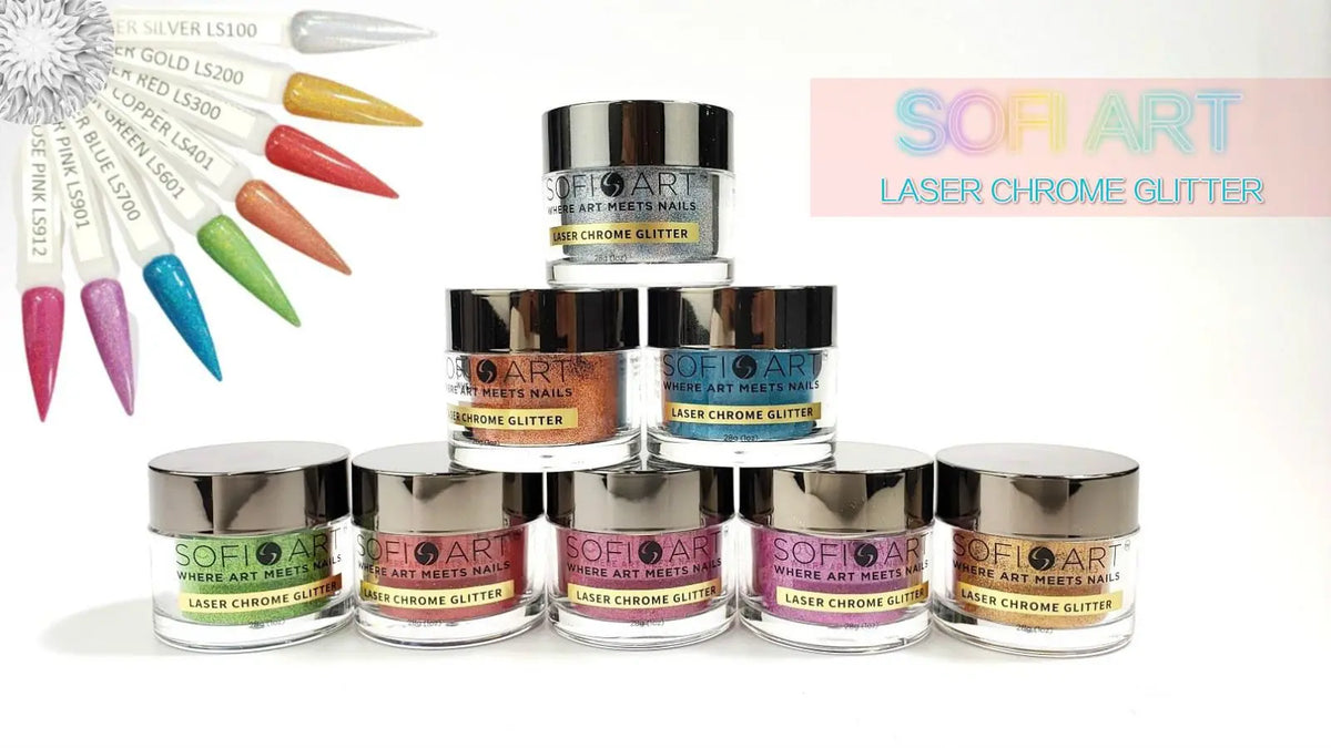 SOFI-ART All-In-1 Chrome Glitter 1oz - 32 colors (No color chart available)