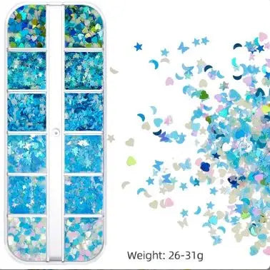 Summer Ocean Beach Series 3D Nail Charm Box of 12 slots (5 styles)