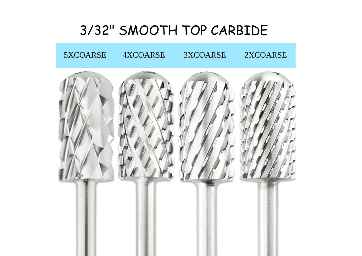 3/32" Smooth Head Safety Drill Bit Large Barrel Silver Carbide Bit (F - 5XC)