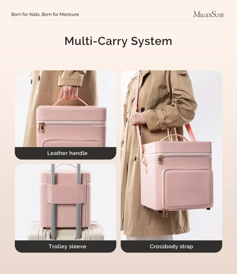 MelodySusie ManiCaddy Partitioned Storage Case for Manicure Tools