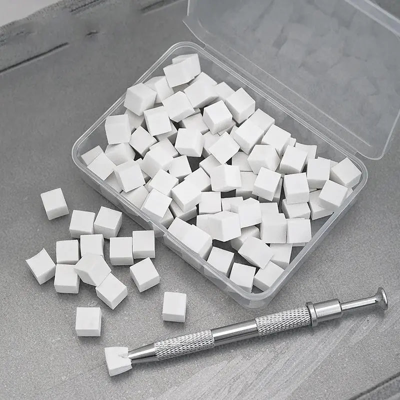 Mini Soft Sponges For Nail Art Ombre with Gripper Tool (200pcs)