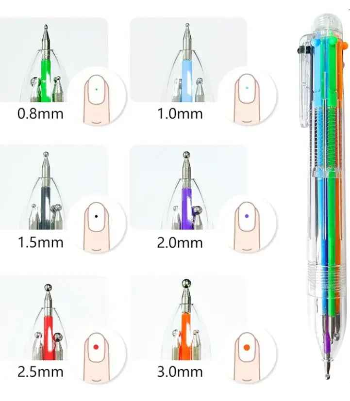 Multifunction Nail Art Dotting Pen 6 in 1