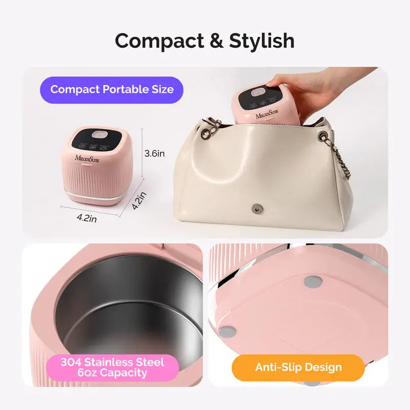 MelodySusie 2 in 1 Ultrasonic Cleaner Machine for Manicure