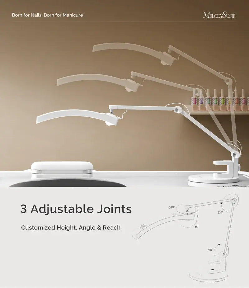S-Pro29G Nail-Focused 3-Mode Manicure Table Lamp with White Mini Nail Lamp
