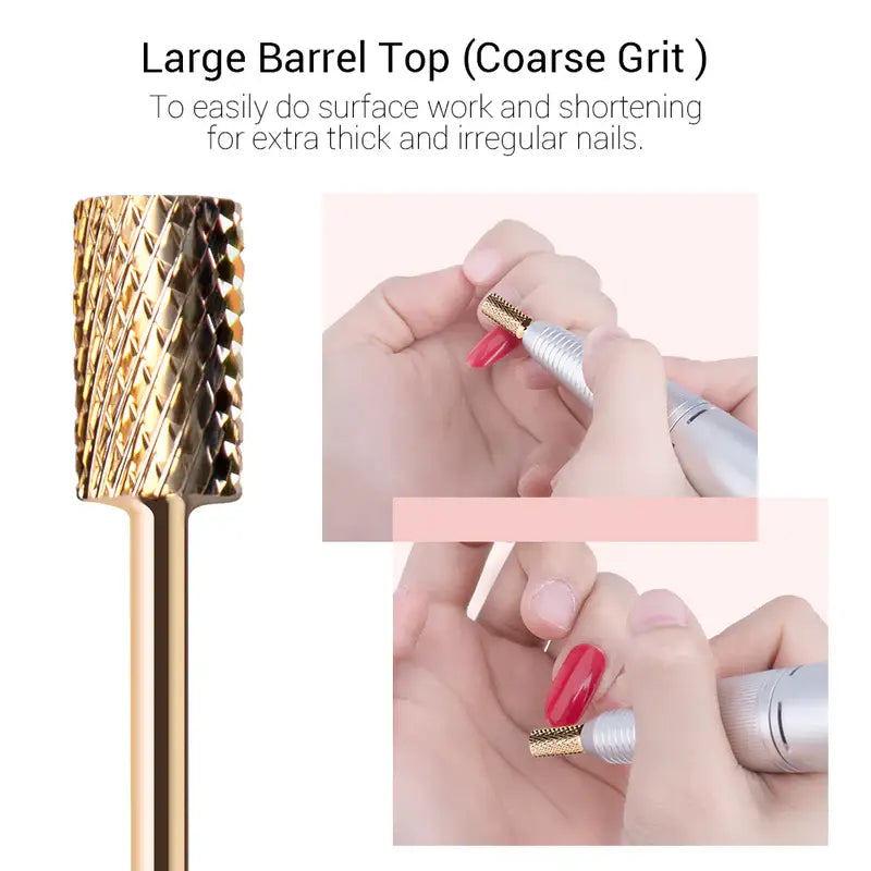 MelodySusie Gold Carbide Nail Drill Bits Set (7Pcs)