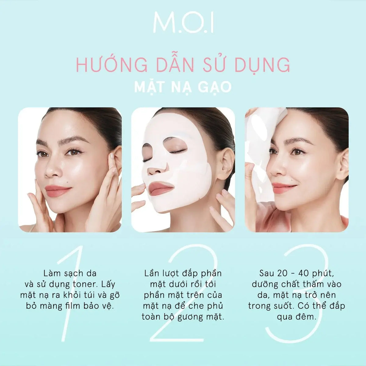 Mặt Nạ Gạo Tinh Khiết Sáng Da M.O.I Hydrogel Rice Mask – Box of 3