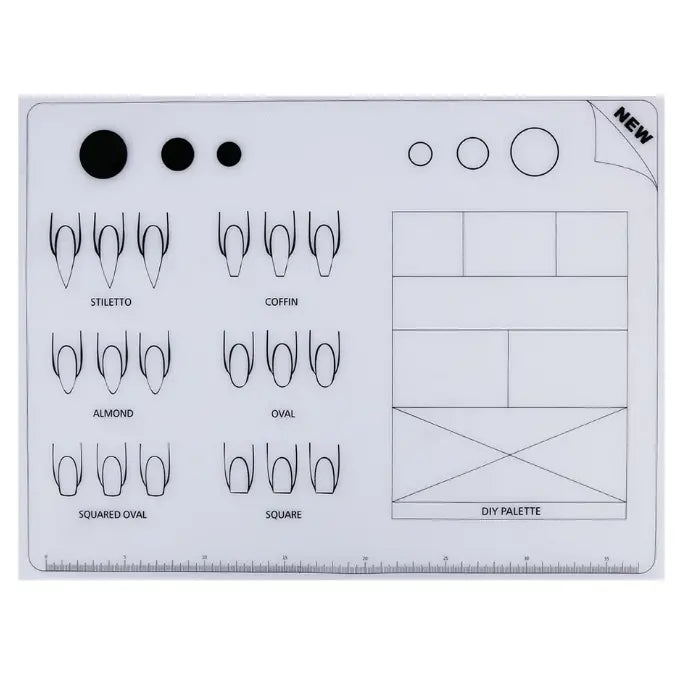 Silicone Rollable Manicure Washable Nail Art Practice Mat for Nail Student