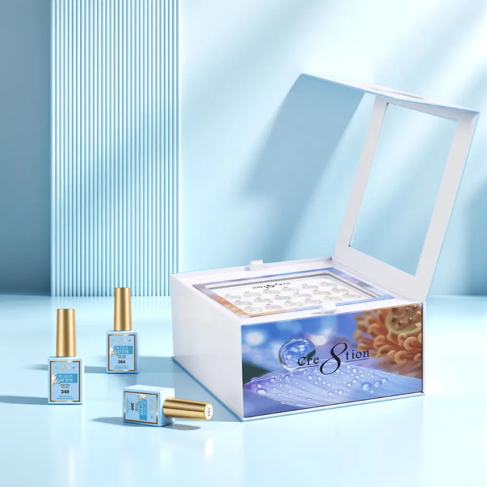 Cre8tion Silent Stare Cat Eye Gel Kit – 18 Colors + 2 Free Top Coats