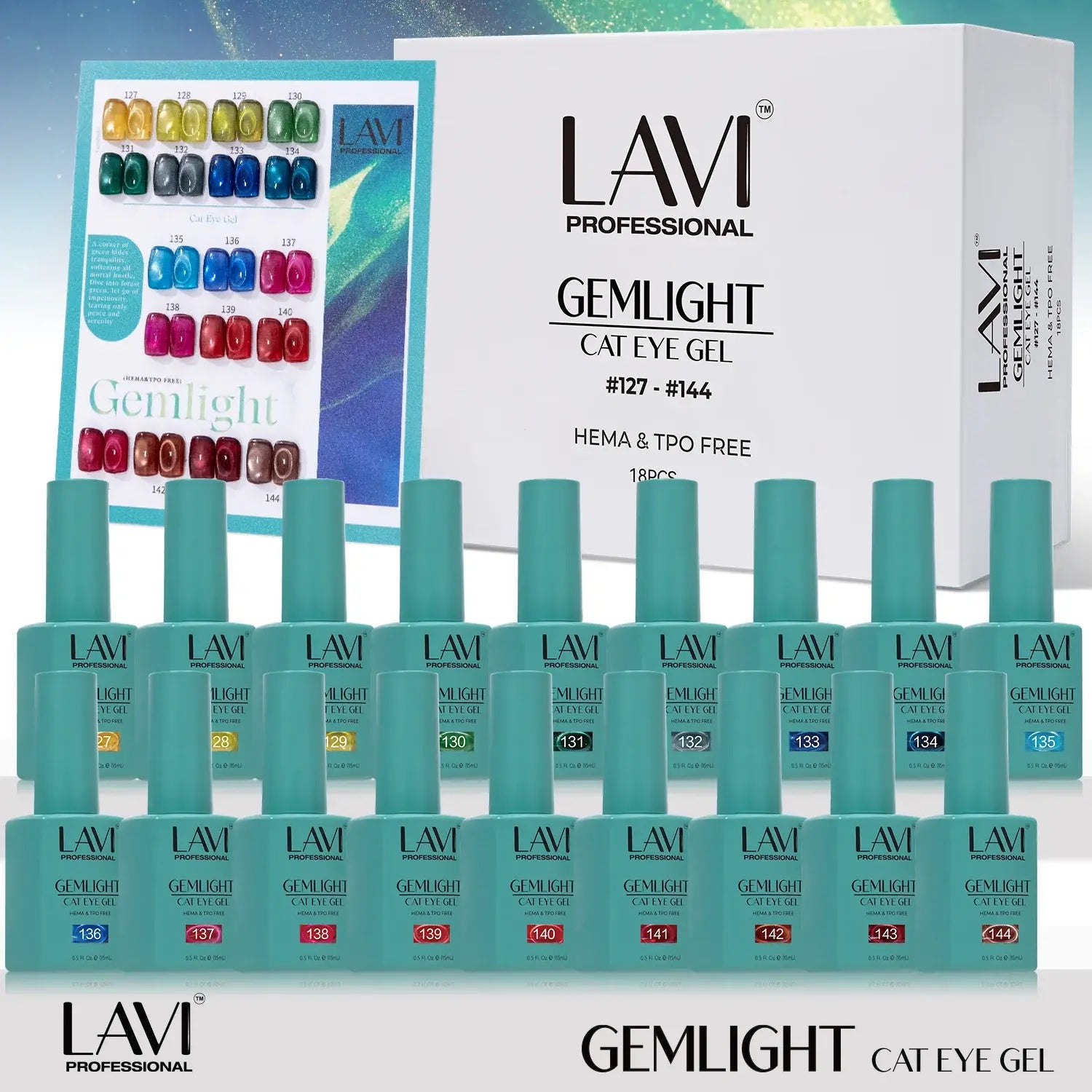 LAVI Cat Eye Kit (18 colors) - GEMLIGHT (
