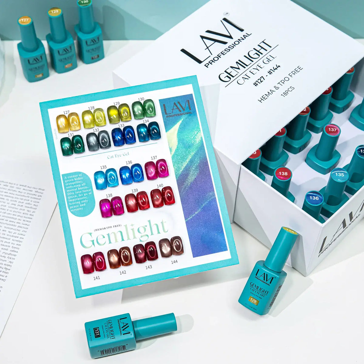 LAVI Cat Eye Kit (18 colors) - GEMLIGHT (
