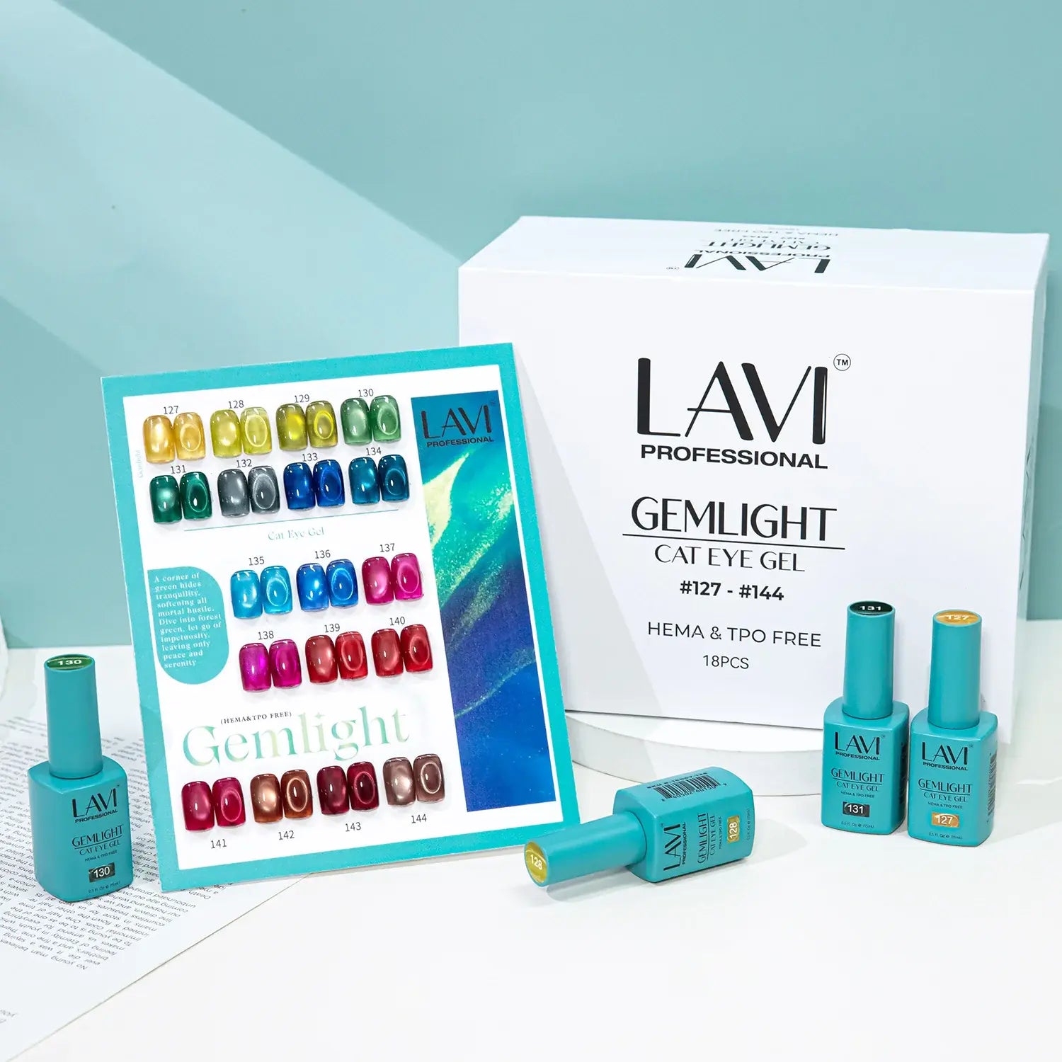 LAVI Cat Eye Kit (18 colors) - GEMLIGHT (