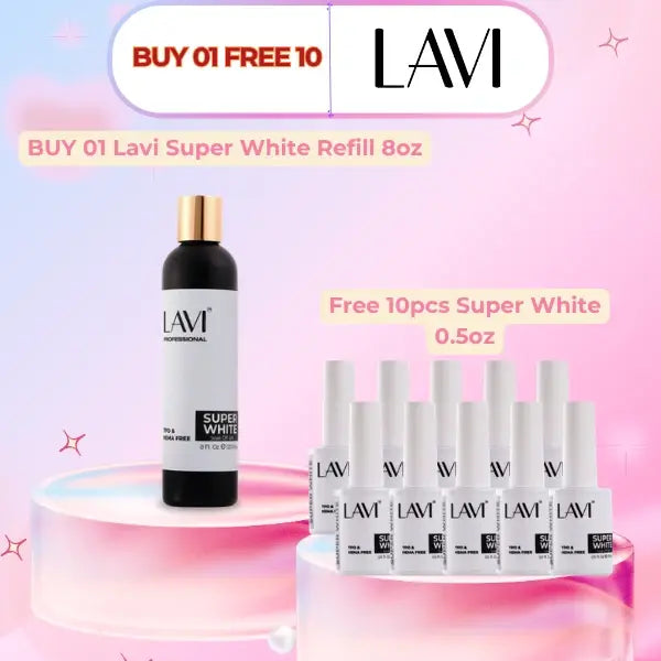 Lavi Super White Refill 8oz, Buy 01 Get 10 Lavi Super White 0.5oz FREE