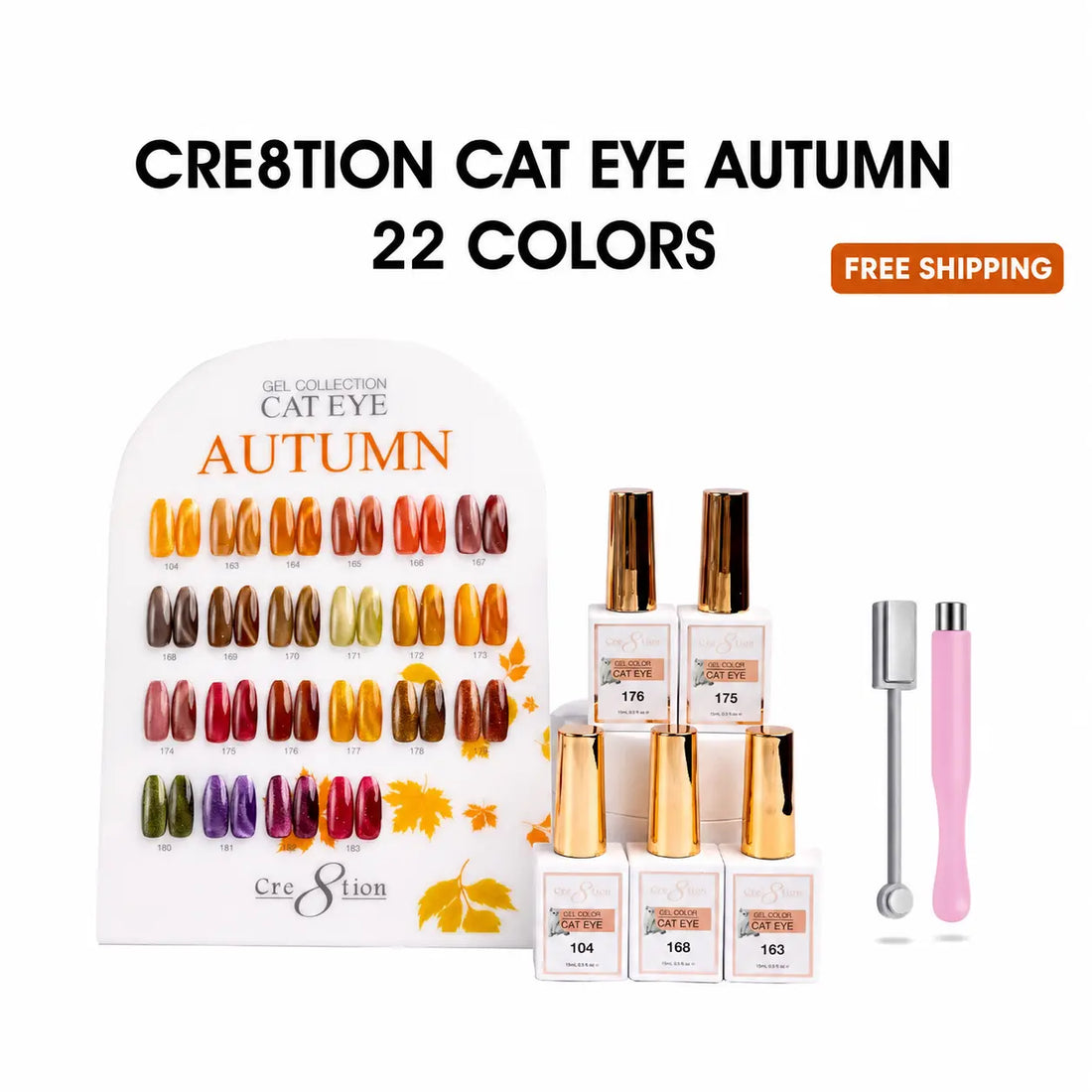 Cre8tion Cat Eye Autumn Gel Collection - 22 Colors