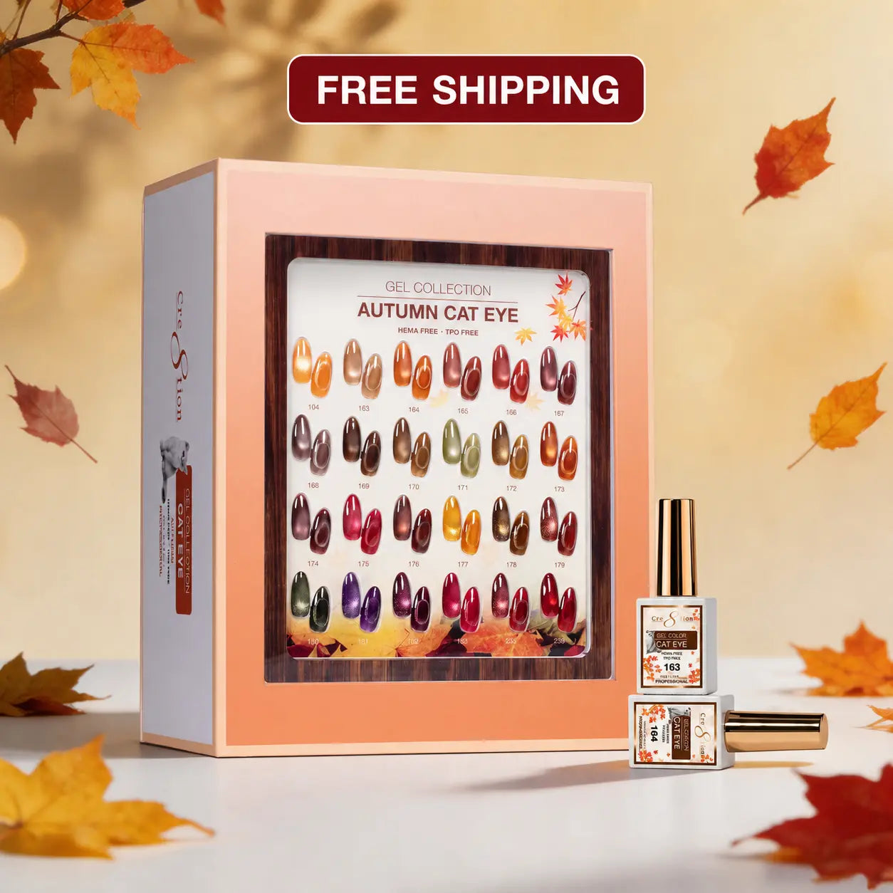 Cre8tion Autumn Cat Eye Gel Set - 24 Colors, 0.5 fl oz Each