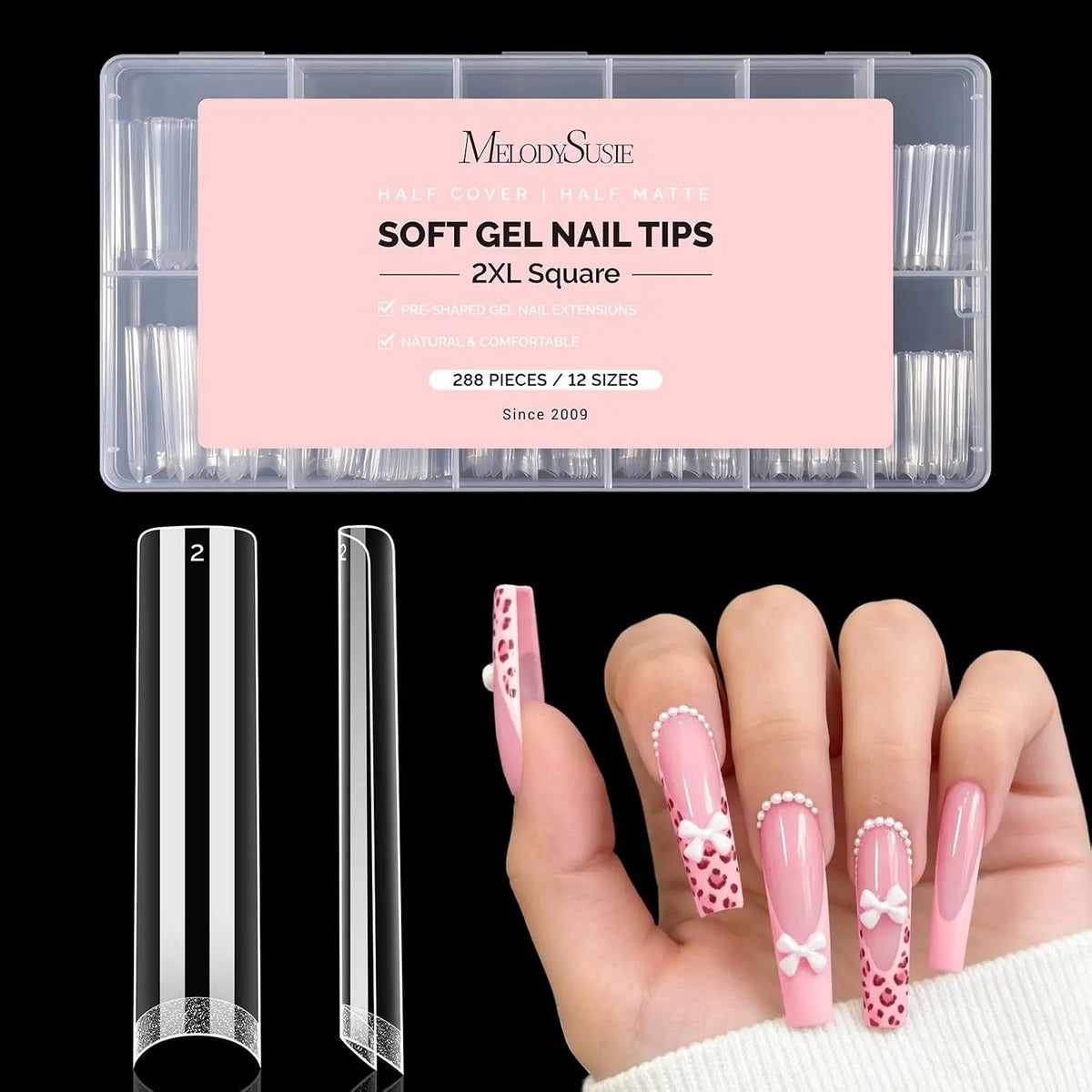 MelodySusie Nail and Toenails Tips- 300Pcs