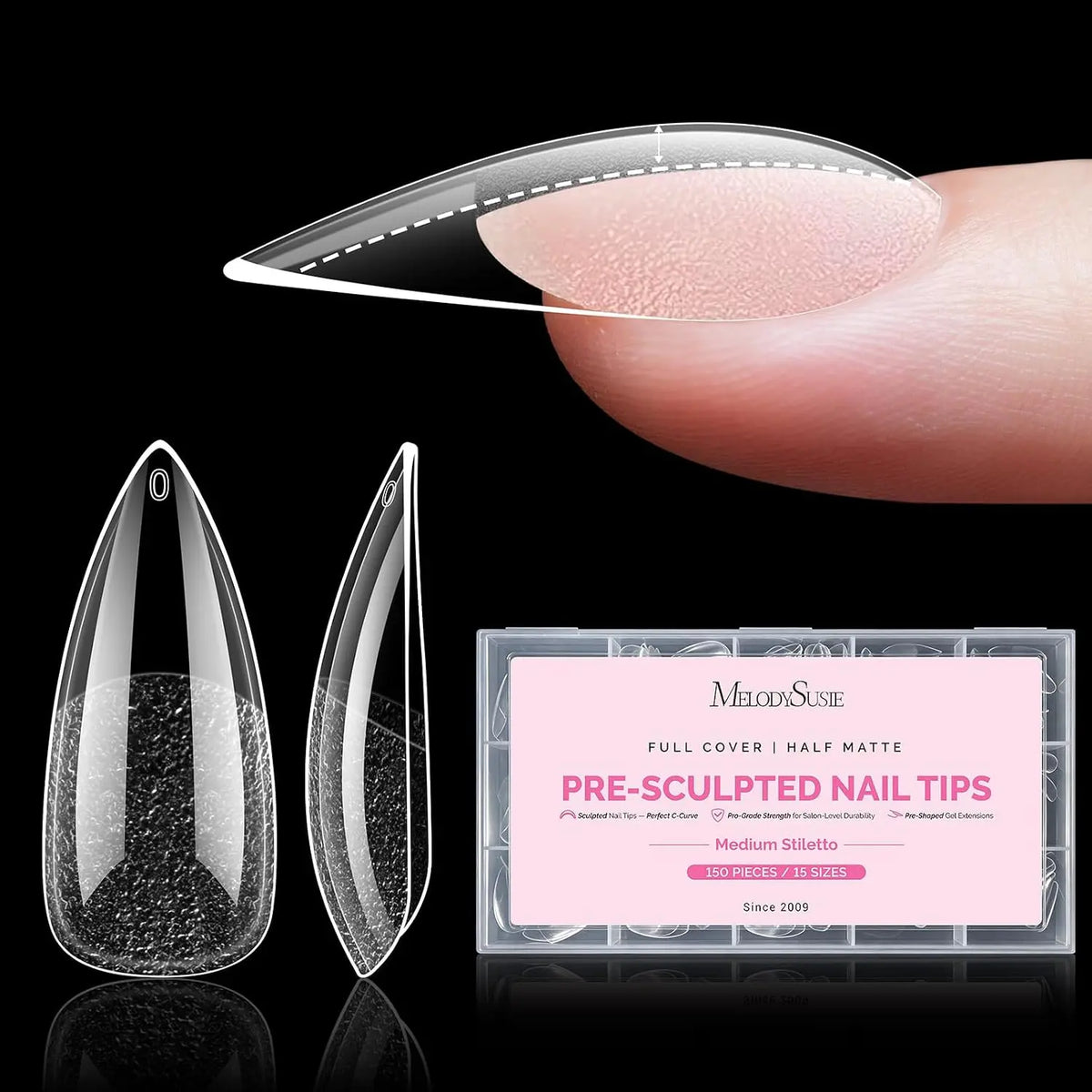 MelodySusie Pre-Sculpted Apex Nail Tips