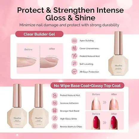 MelodySusie Gel Nail Polish Kit with UV Light P-PLUS30F