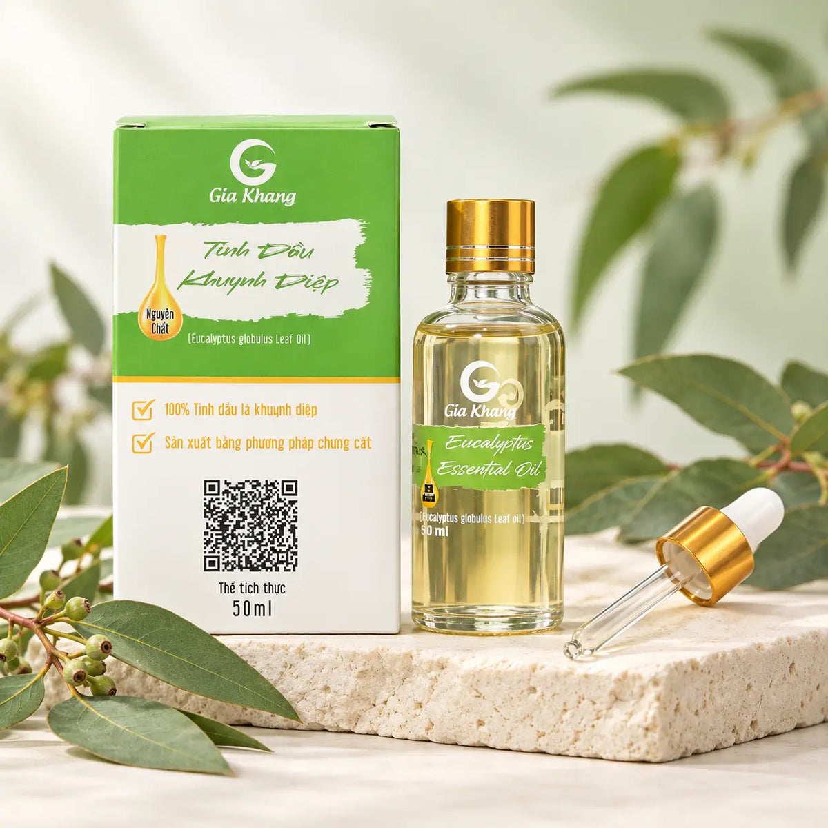 TINH DẦU SẢ CHANH GIA KHANG - Lemongrass Essential Oil 50ml