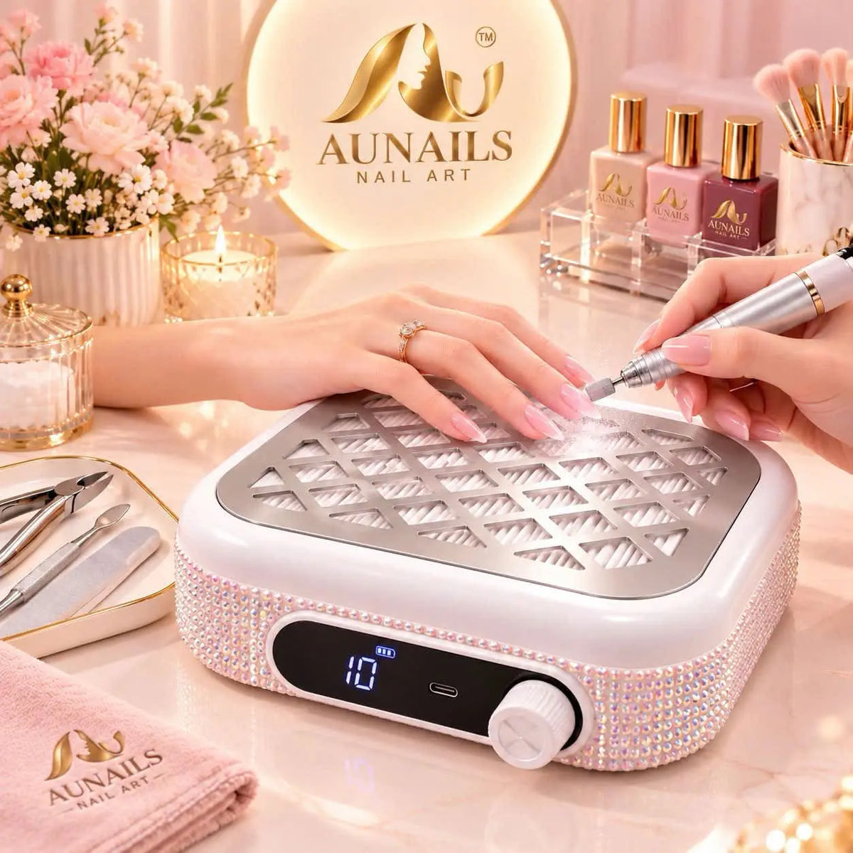 DC01D Nail Dust Collector – Professional Tabletop Dust Extractor