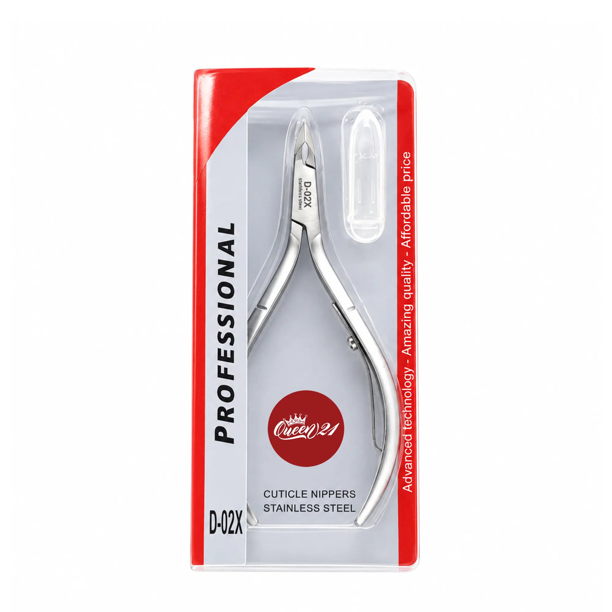 QUEEN 21 - Nail Cuticle Nipper D02X (Stainless Steel)