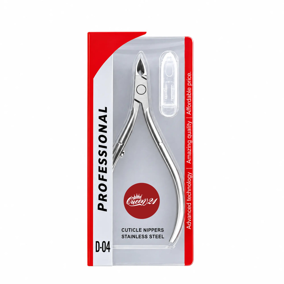 QUEEN 21 - Nail Cuticle Nipper D04 (Stainless Steel)