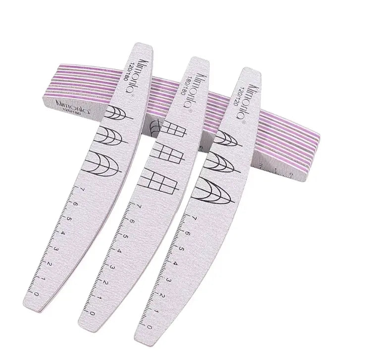 Professional Guideline Nail Tip Direction Files Set of 9pcs in Coffin/Oval/Almond Shape