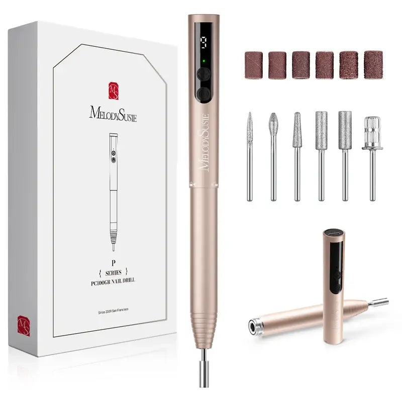PocketNail PC100GR/PC100G Pen-Shaped Innovative Portable Rechargeable Nail Drill 20,000RPM