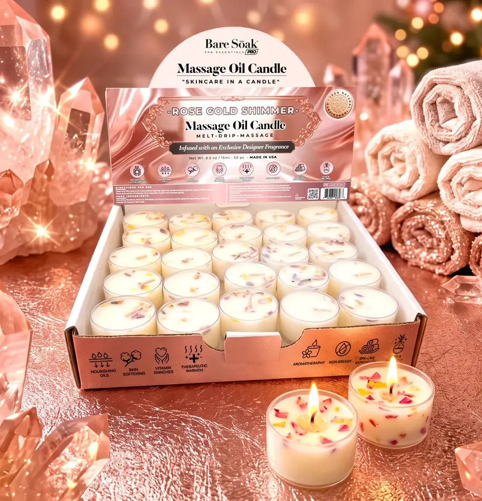 Floral Tea Light Massage Oil Candle – (50pc)