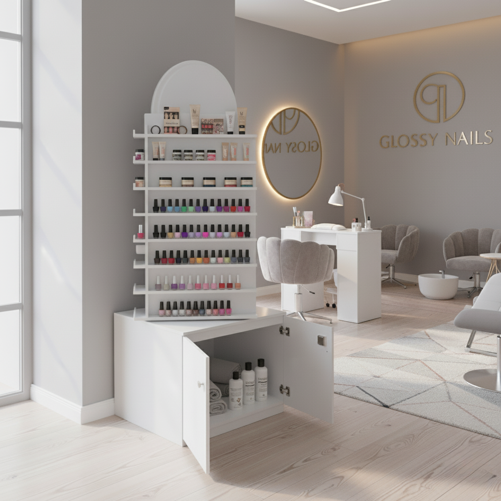 Nail Polish Storage & Display Cabinet - PICK UP ONLY