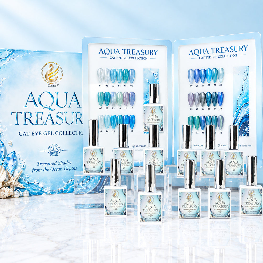 Aqua Treasury Cat Eye Gel Collection