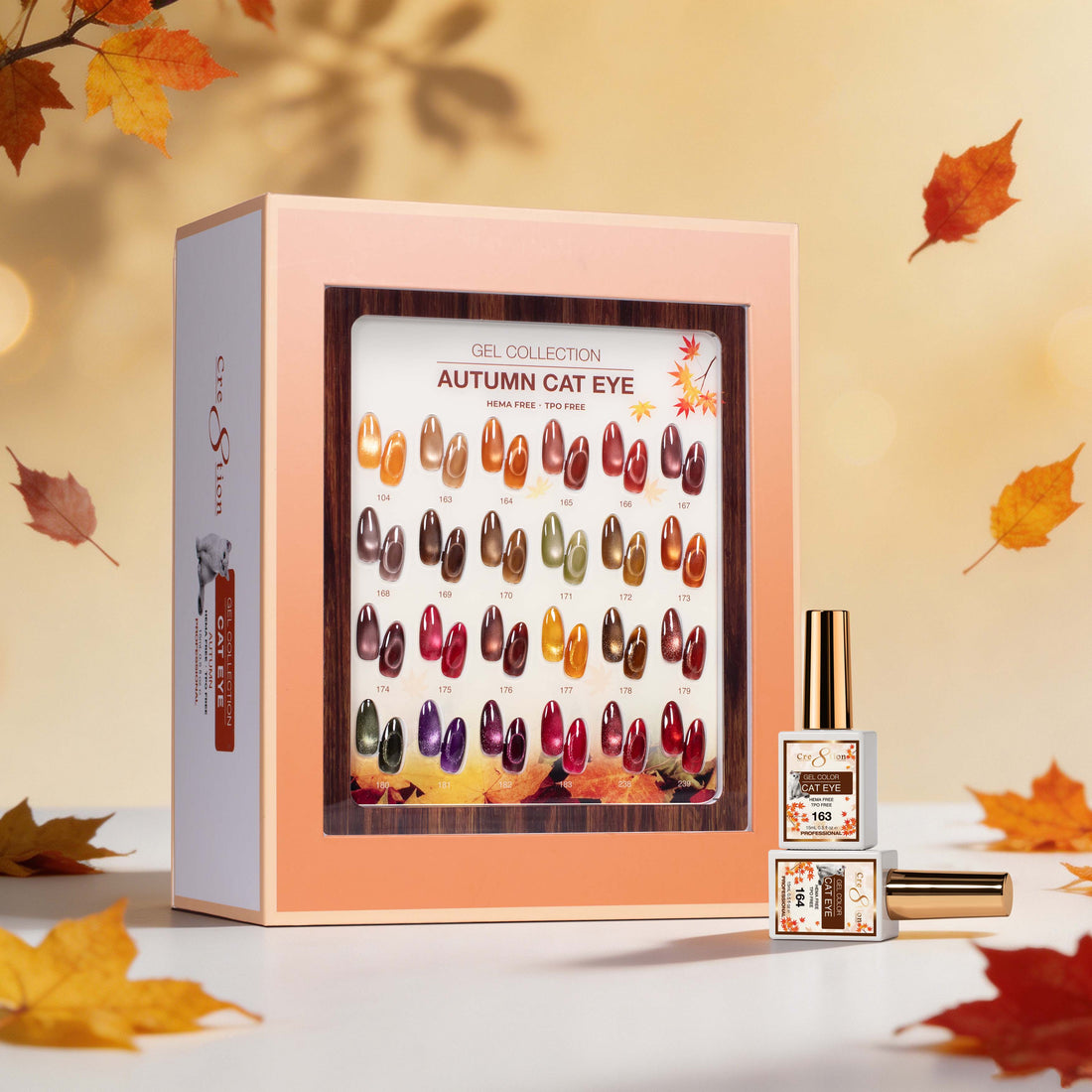 Cre8tion Autumn Cat Eye Gel Set - 24 Colors, 0.5 fl oz Each