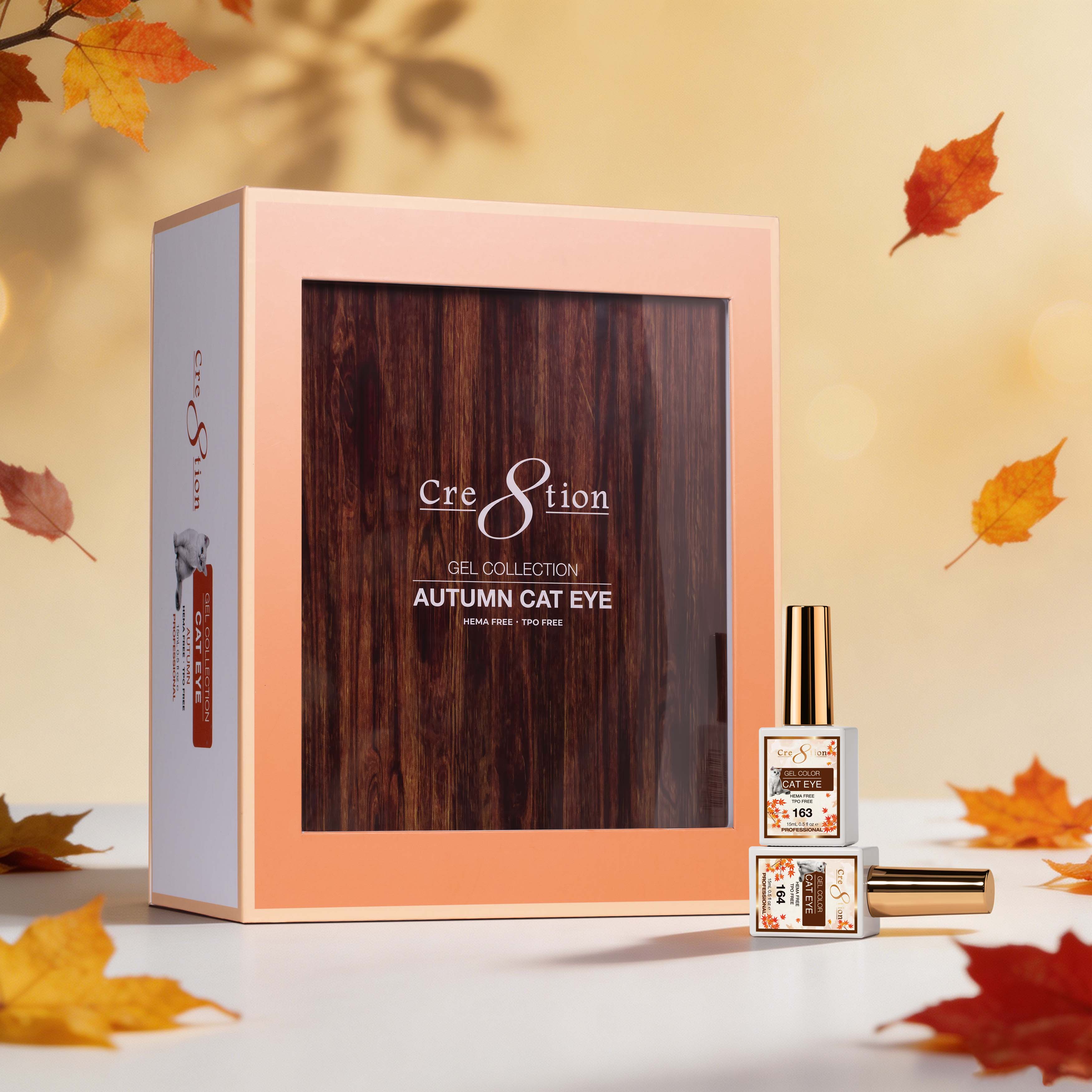 Cre8tion Autumn Cat Eye Gel Set - 24 Colors, 0.5 fl oz Each