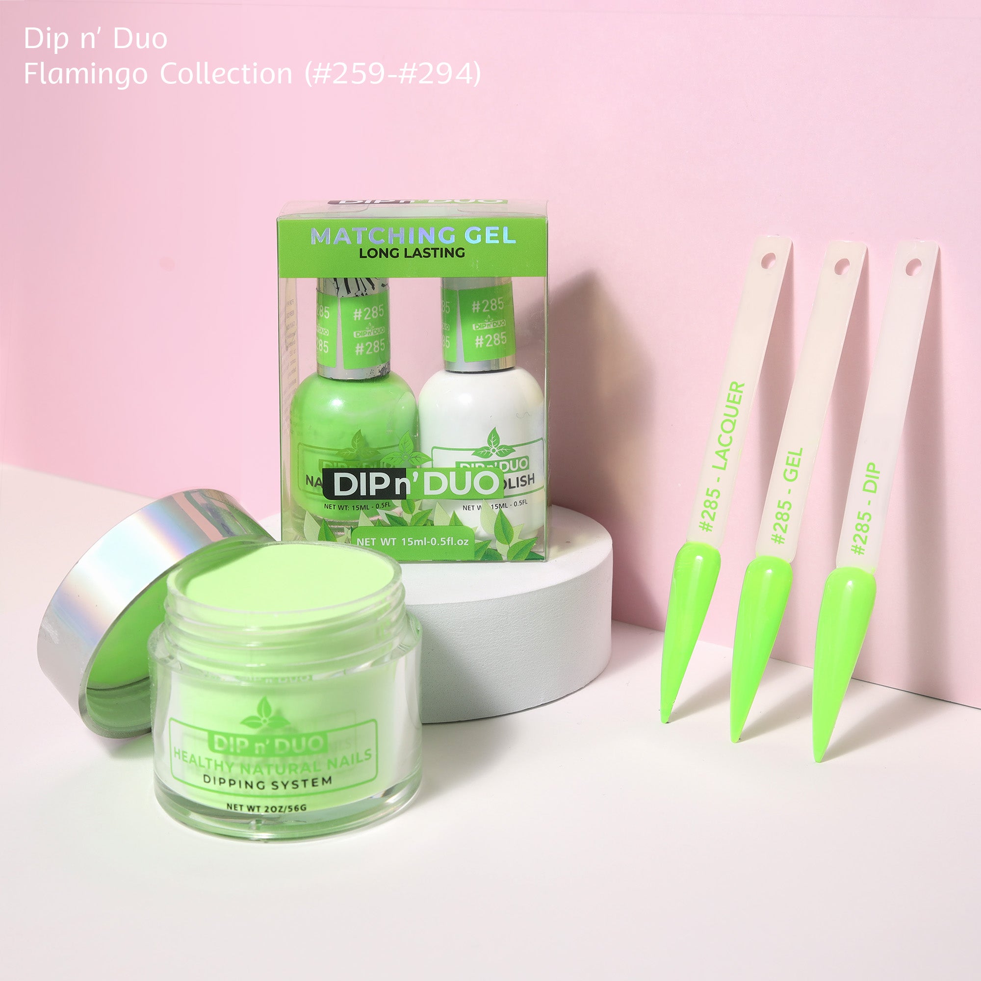 Dip n Duo Flamingo Collection Color 285 Gel polish Nail Lacquer Dipping Powder