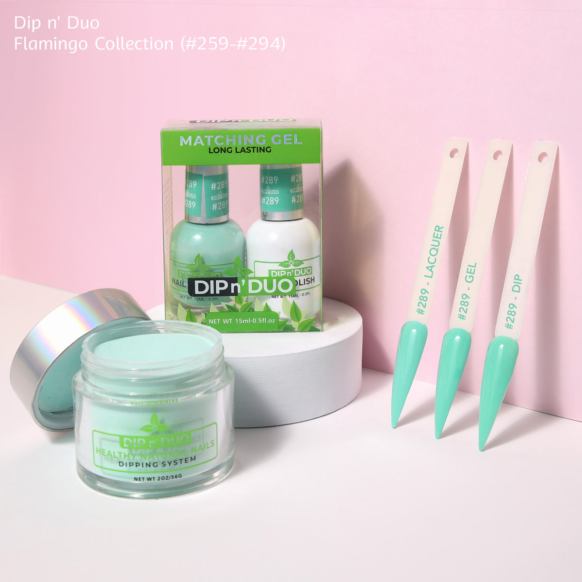 Dip n Duo Flamingo Collection Color 289 Gel polish Nail Lacquer Dipping Powder