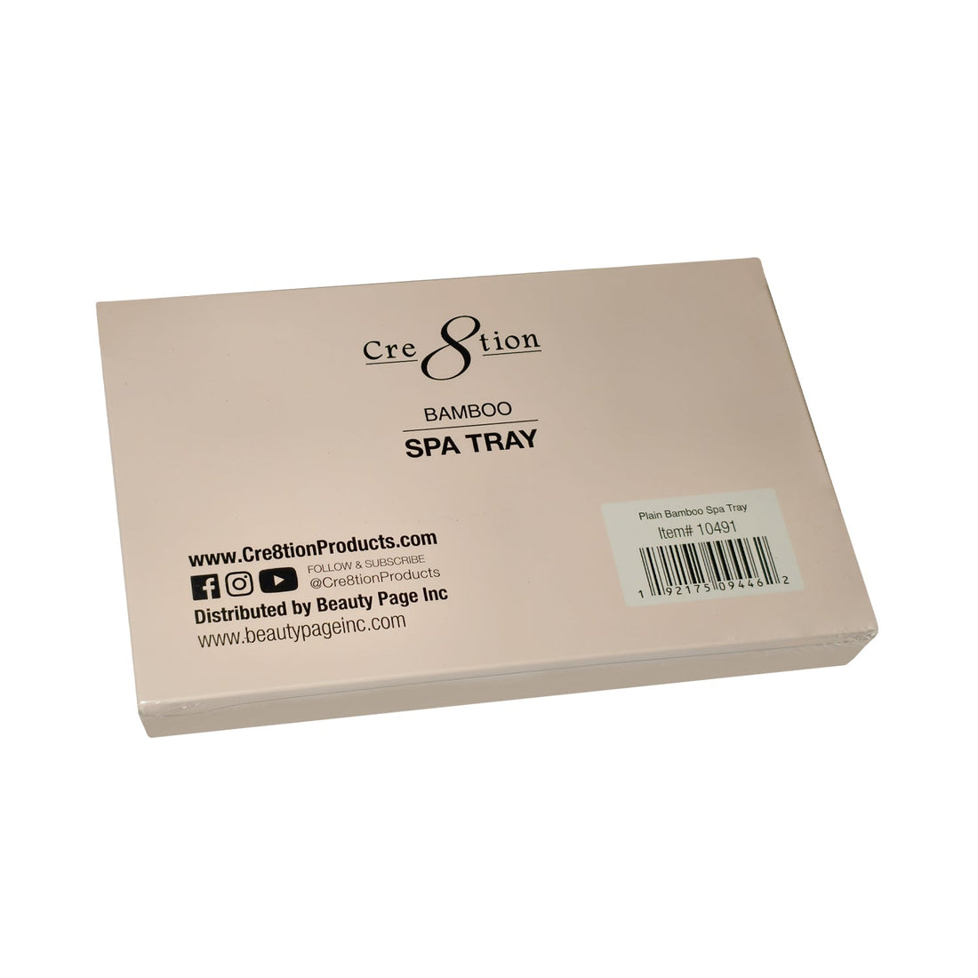 Cre8tion Plain Bamboo Spa Tray Only
