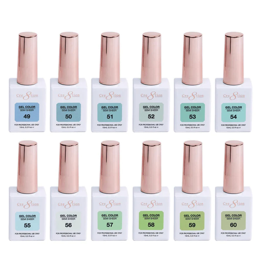 Cre8tion Kit (72 Colors) - HEMA Free SEMI-SHEER 0.5oz (HEMA Free) - SKU 38037