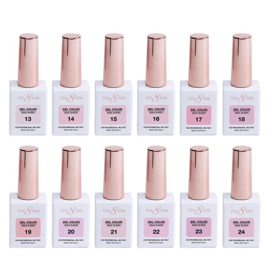 Cre8tion Kit (72 Colors) - HEMA Free SEMI-SHEER 0.5oz (HEMA Free) - SKU 38037