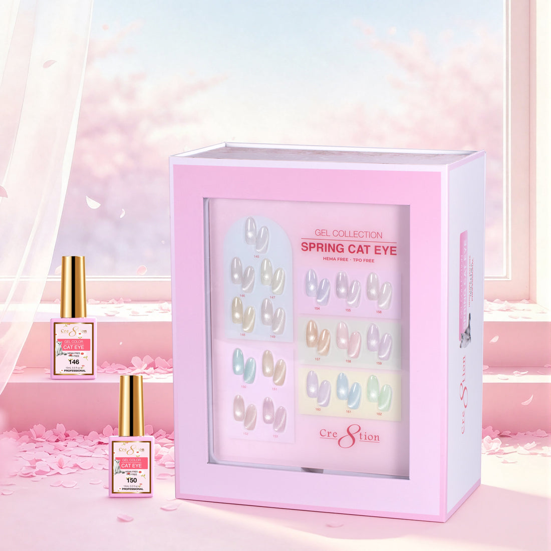 Cre8tion Spring Cat Eye Gel Set - 18 Colors, 0.5 fl oz Each