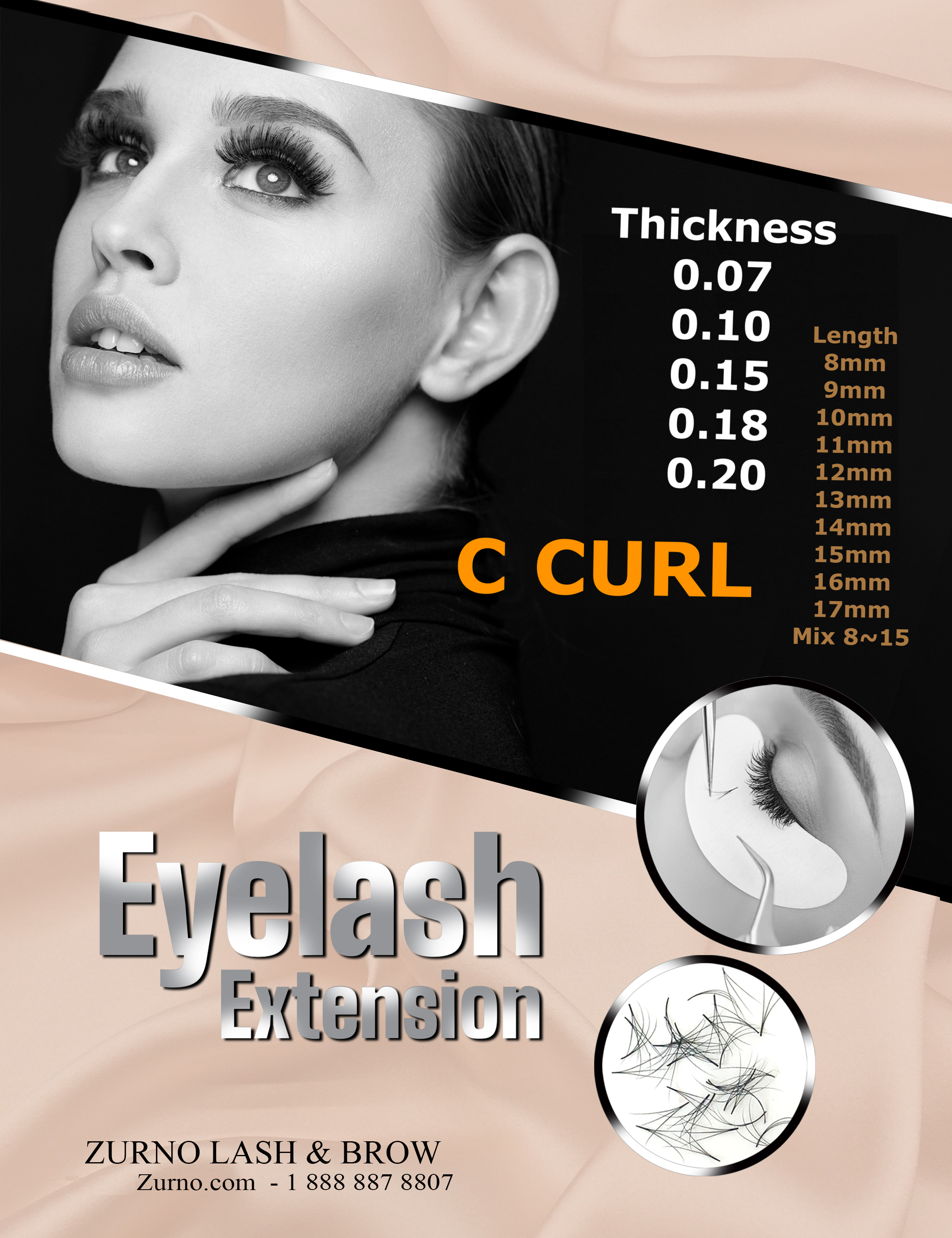 Classic Lash - C Curl - Thickness & Length Optional