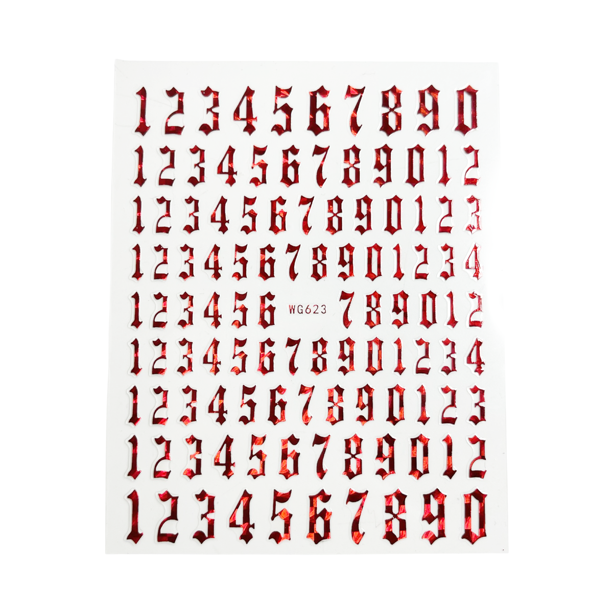 CLEARANCE (NO REFUND/ NO RETURN) - OLD ALPHABET NUMBER STICKER - 6 Colors