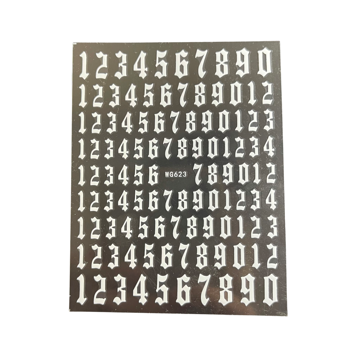 CLEARANCE (NO REFUND/ NO RETURN) - OLD ALPHABET NUMBER STICKER - 6 Colors