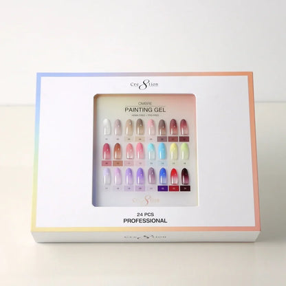 Cre8tion Ombre - PAINTING Gel KIT (24 Colors), (HEMA &amp; TPO Free)