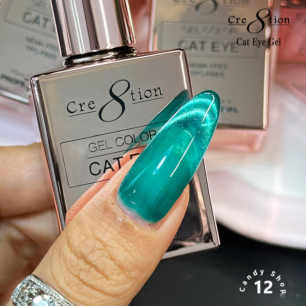 Cre8tion Cat Eye Candy Shop Gel Kit – 12 Colors, 0.5 fl oz (15 mL) Each