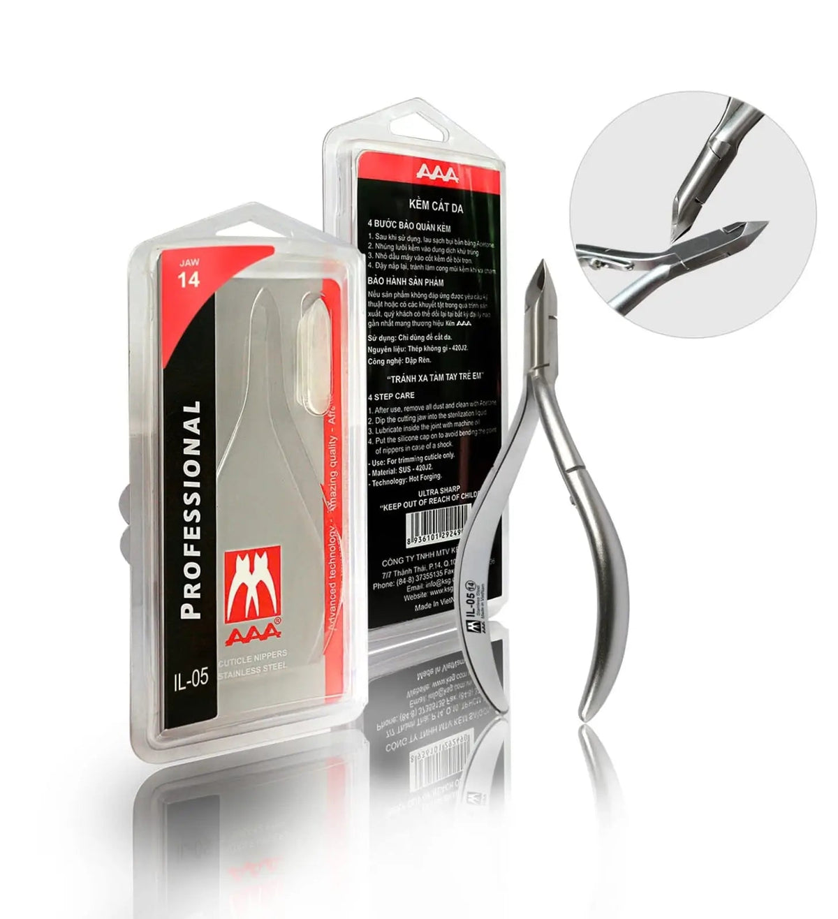 AAA Stainless Steel PRO Cuticle Nippers