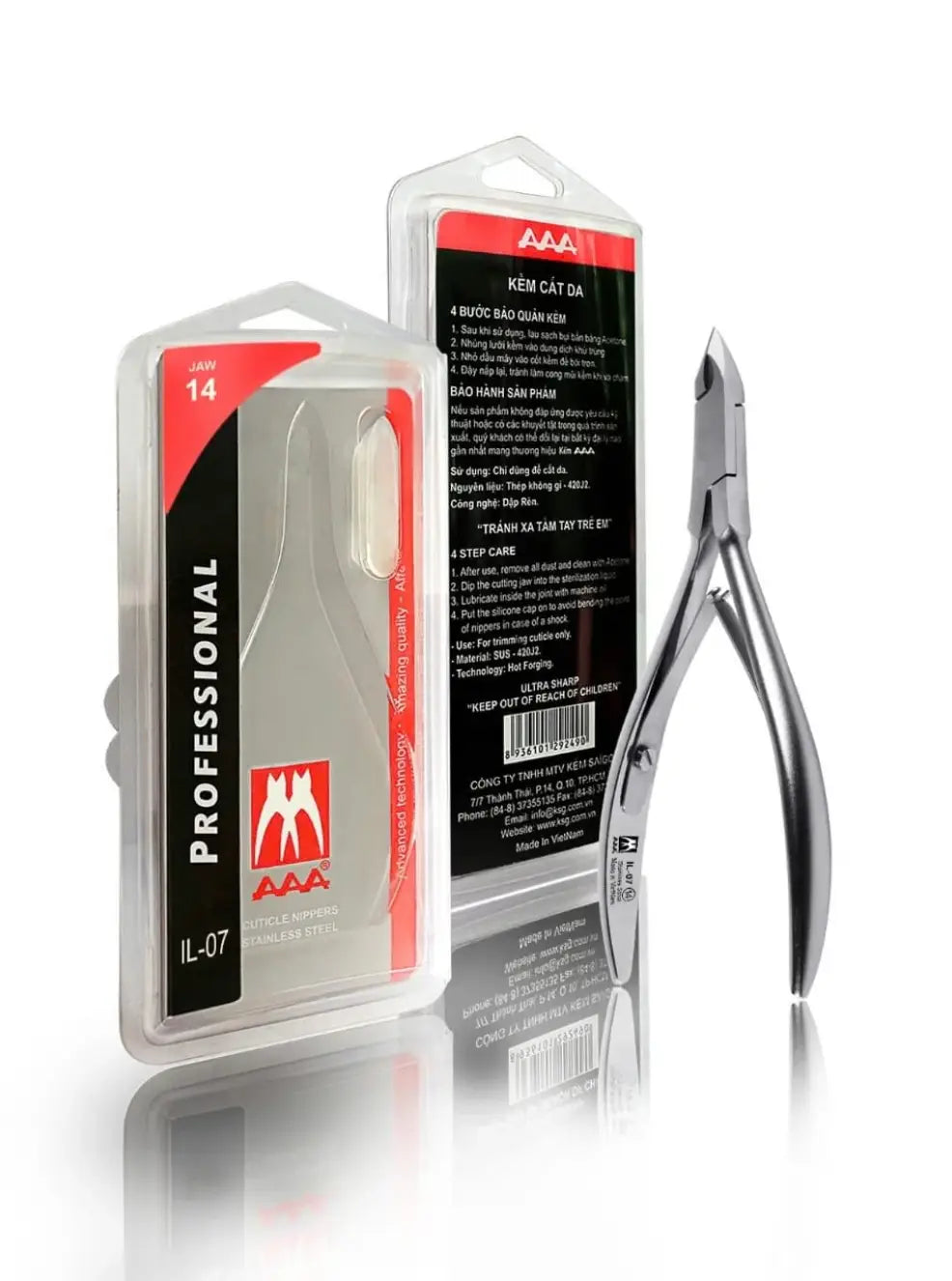 AAA Stainless Steel PRO Cuticle Nippers